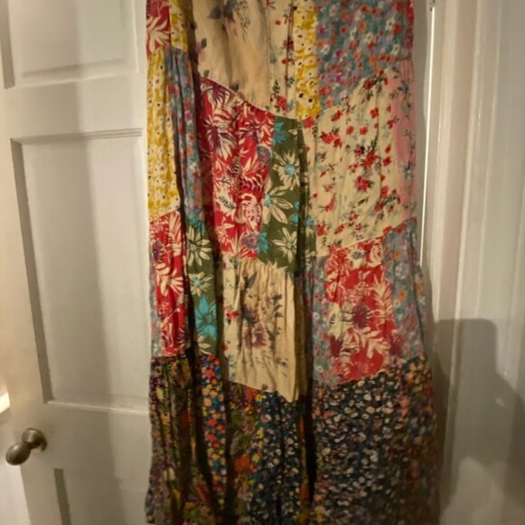 Young Threads patchwork palazzo pants size large - Picture 1 of 5